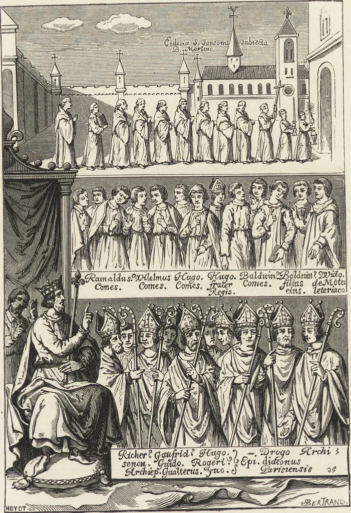 An illustration from Military and religious life in the Middle Ages and at the period of the Renaissance, 1870, leaf 406