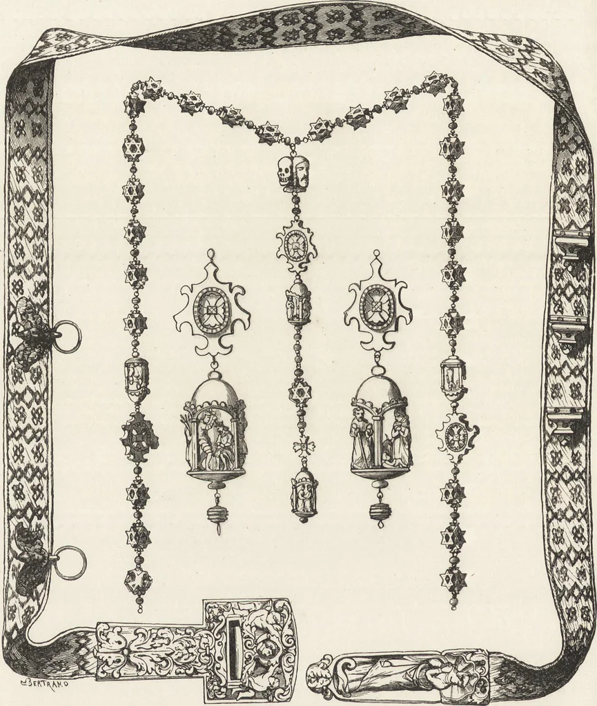 An illustration from Military and religious life in the Middle Ages and at the period of the Renaissance, 1870, leaf 415