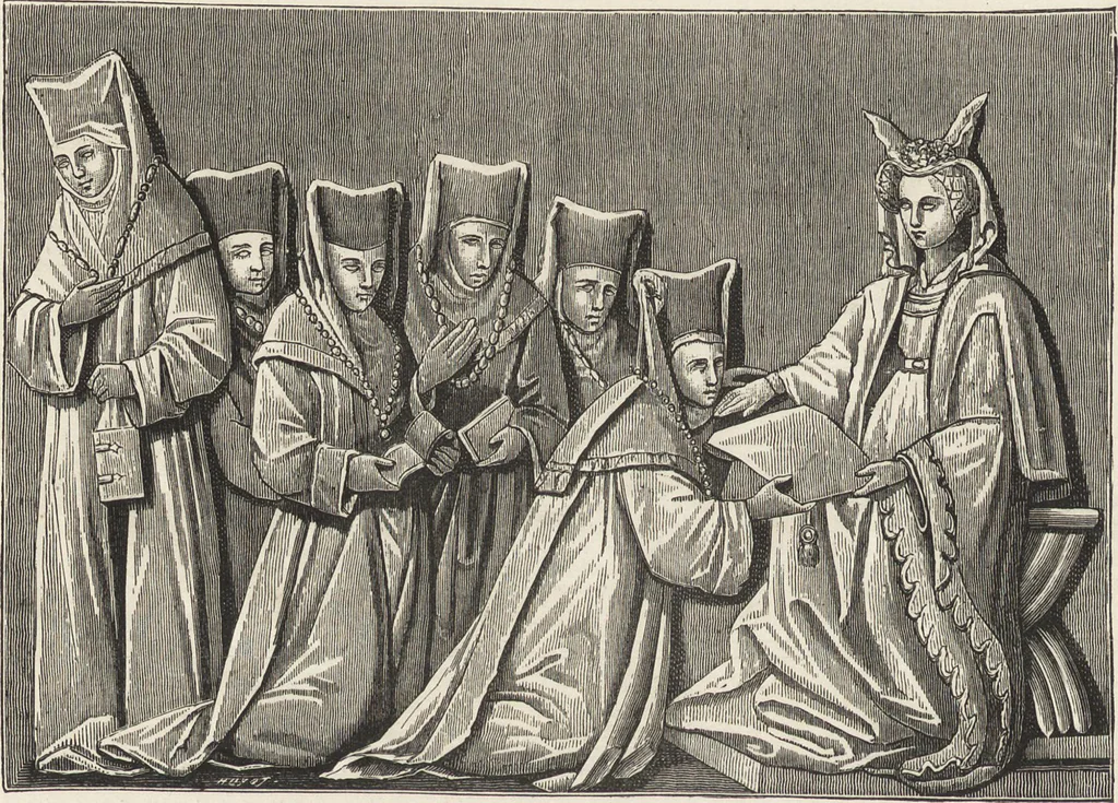 An illustration from Military and religious life in the Middle Ages and at the period of the Renaissance, 1870, leaf 417