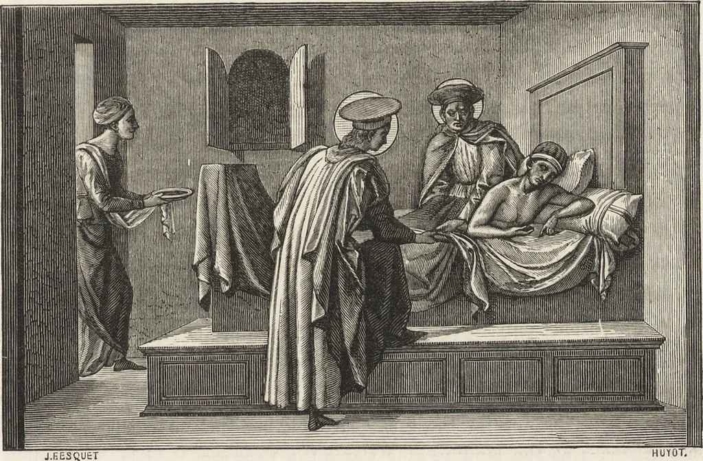 An illustration from Military and religious life in the Middle Ages and at the period of the Renaissance, 1870, leaf 436