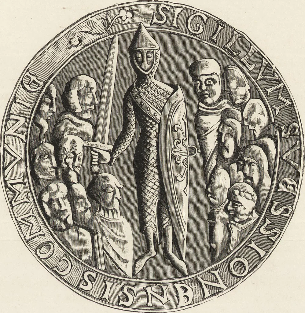 An illustration from Military and religious life in the Middle Ages and at the period of the Renaissance, 1870, leaf 44