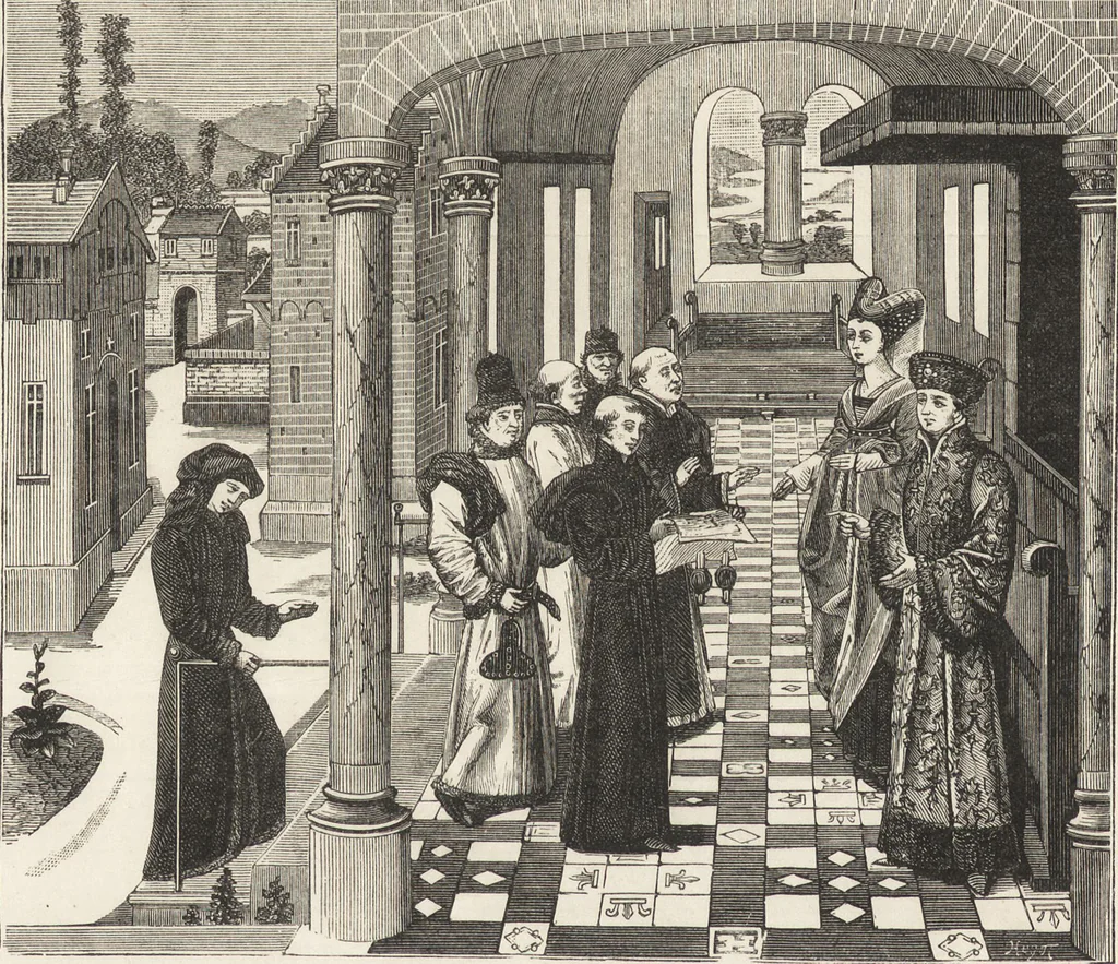 An illustration from Military and religious life in the Middle Ages and at the period of the Renaissance, 1870, leaf 45