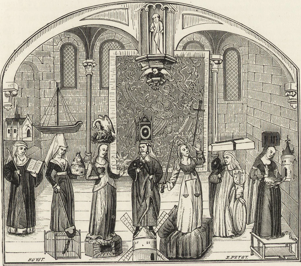 An illustration from Military and religious life in the Middle Ages and at the period of the Renaissance, 1870, leaf 450