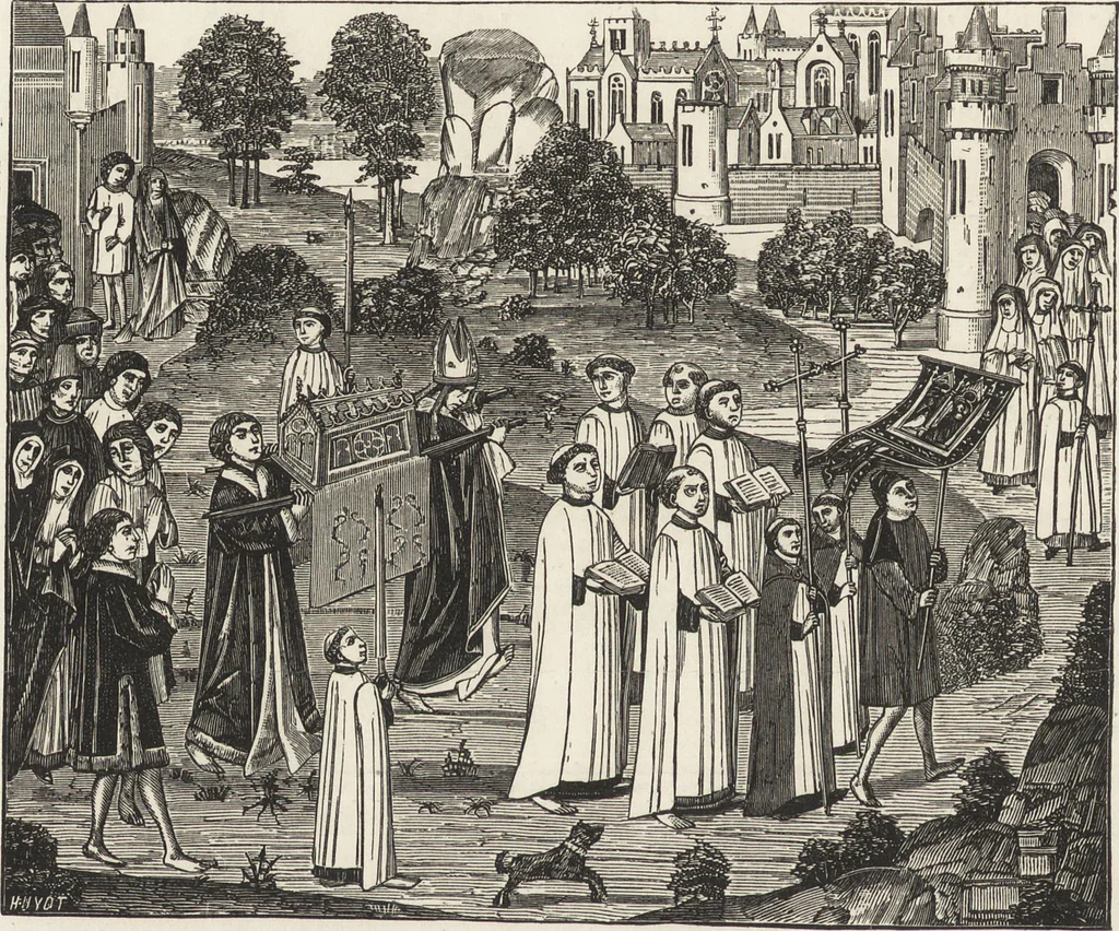 An illustration from Military and religious life in the Middle Ages and at the period of the Renaissance, 1870, leaf 463