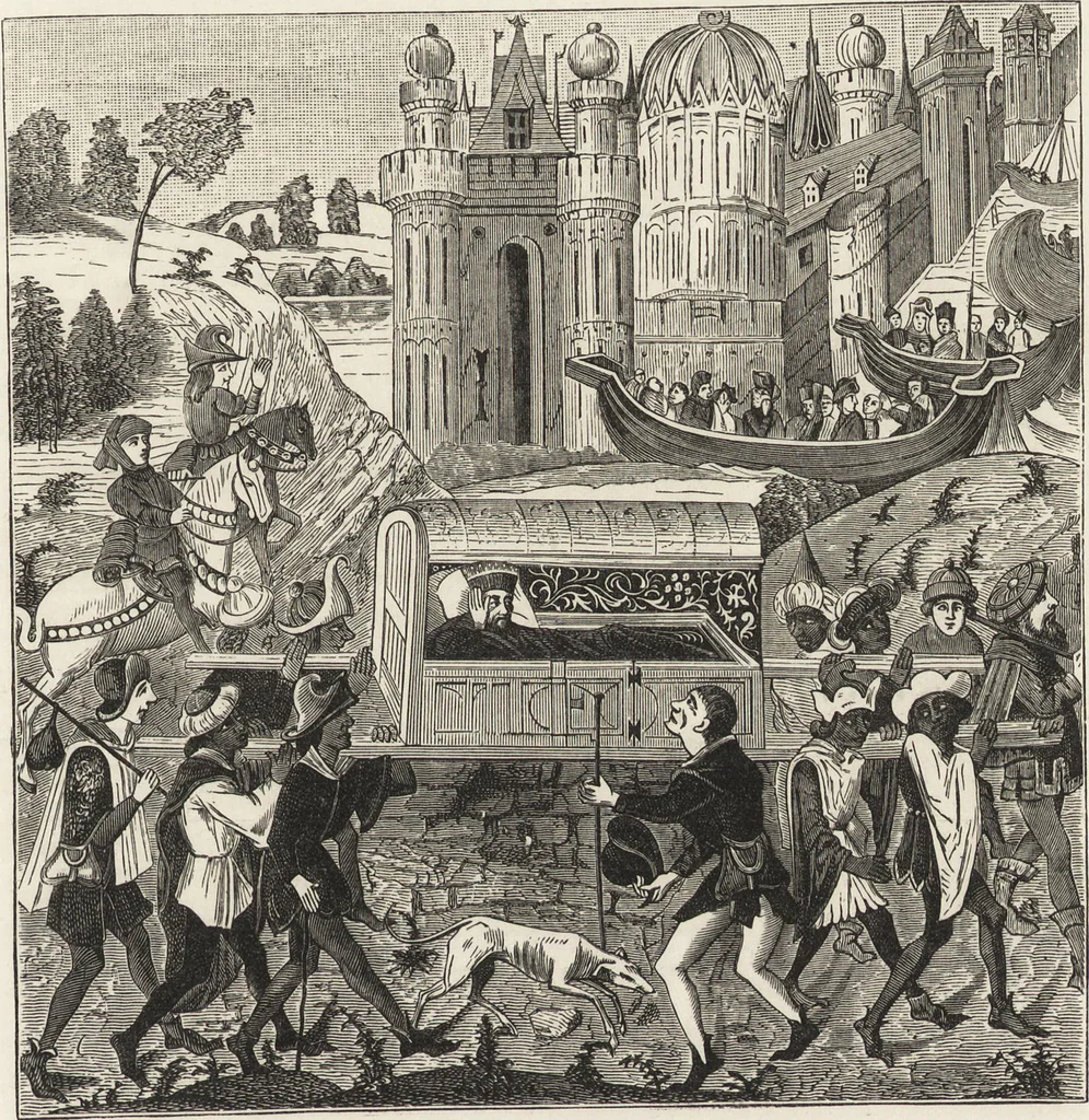 An illustration from Military and religious life in the Middle Ages and at the period of the Renaissance, 1870, leaf 472