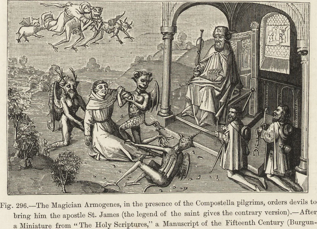 An illustration from Military and religious life in the Middle Ages and at the period of the Renaissance, 1870, leaf 482