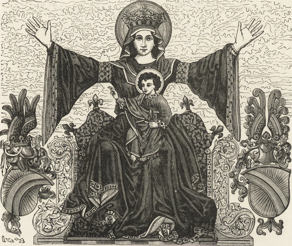 An illustration from Military and religious life in the Middle Ages and at the period of the Renaissance, 1870, leaf 485
