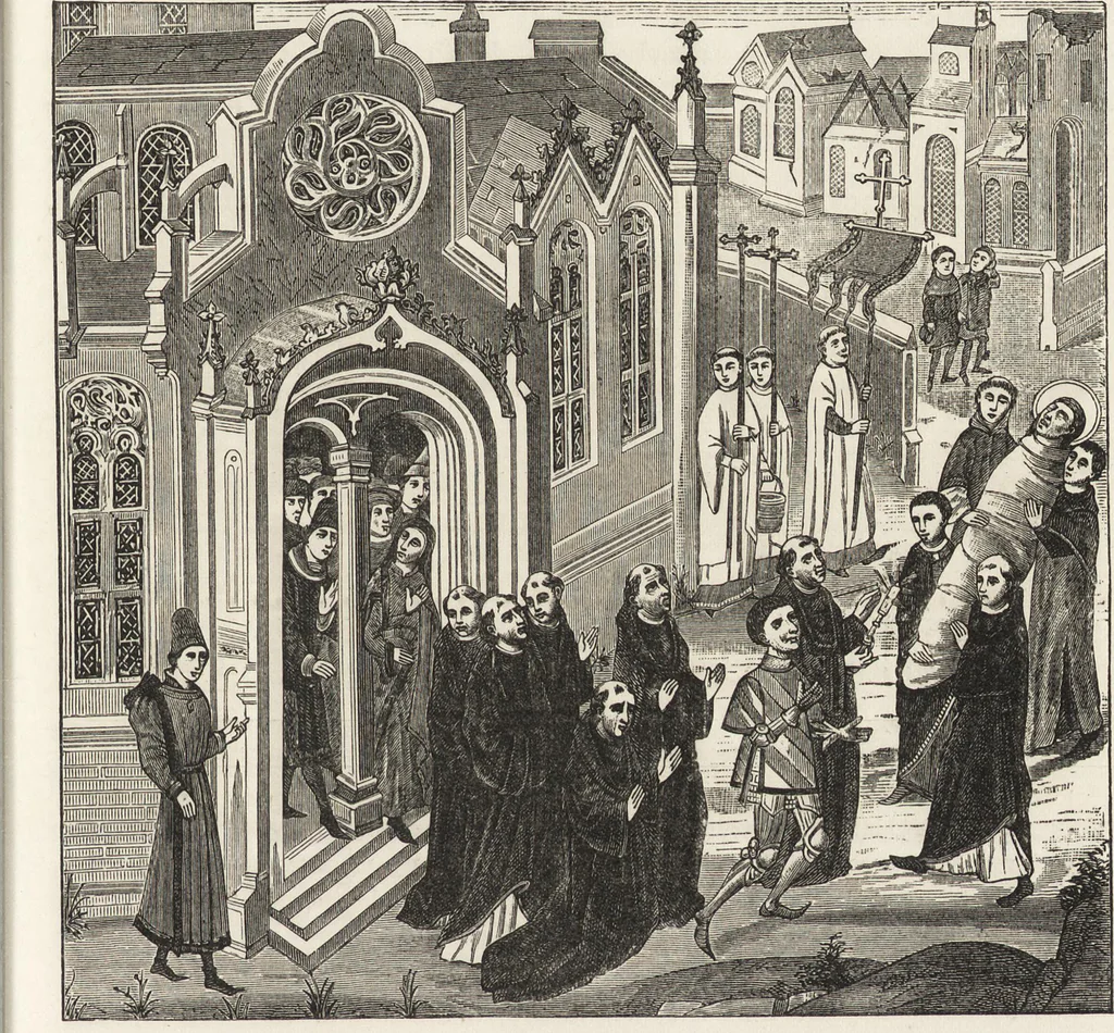 An illustration from Military and religious life in the Middle Ages and at the period of the Renaissance, 1870, leaf 486