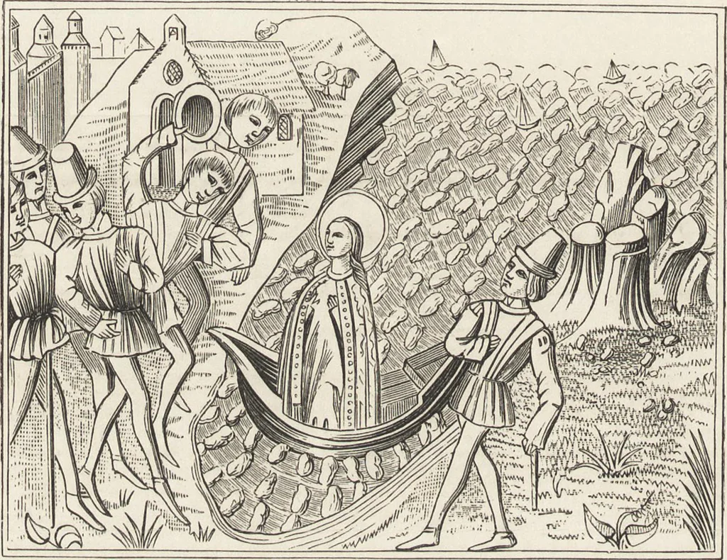 An illustration from Military and religious life in the Middle Ages and at the period of the Renaissance, 1870, leaf 489