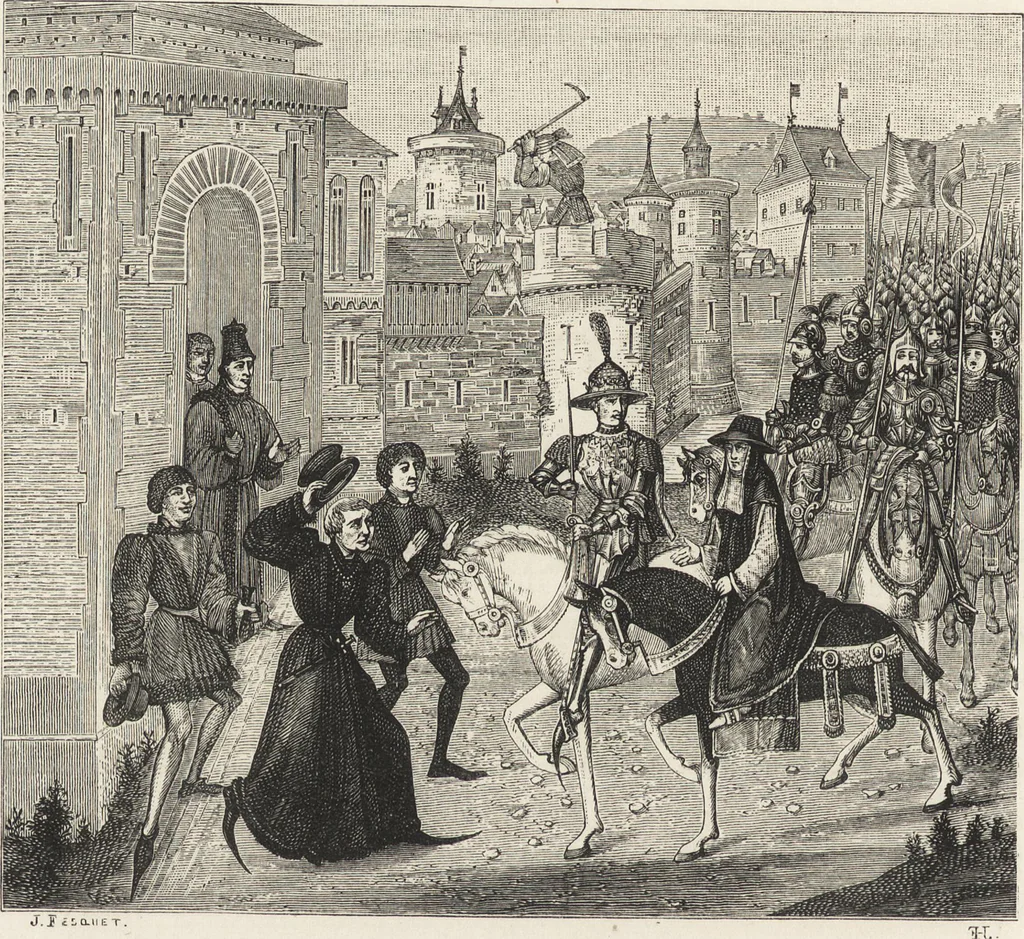 An illustration from Military and religious life in the Middle Ages and at the period of the Renaissance, 1870, leaf 507