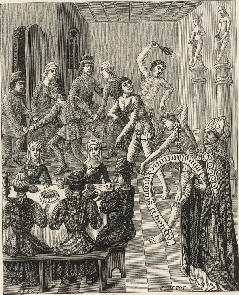 An illustration from Military and religious life in the Middle Ages and at the period of the Renaissance, 1870, leaf 508