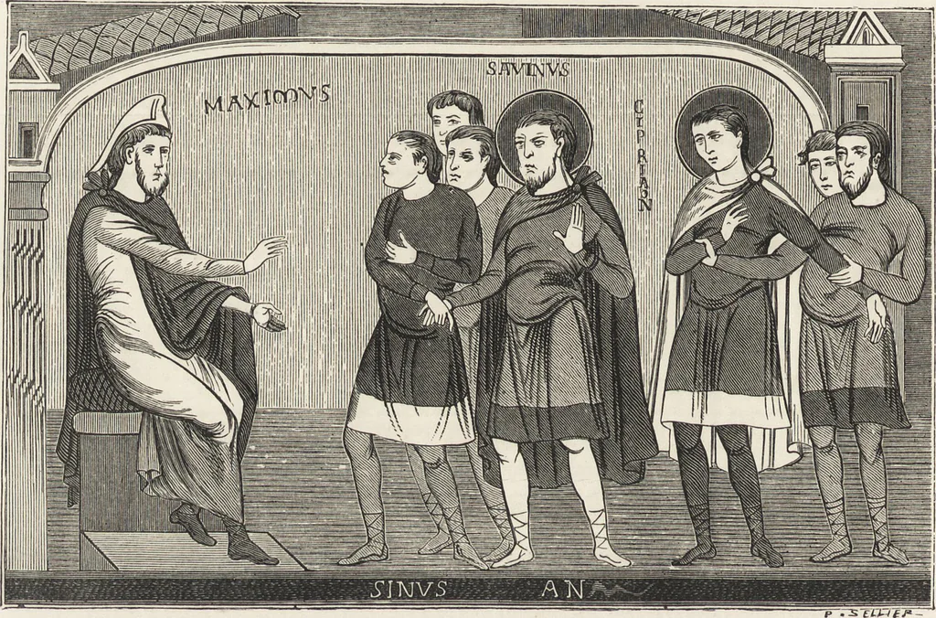 An illustration from Military and religious life in the Middle Ages and at the period of the Renaissance, 1870, leaf 537