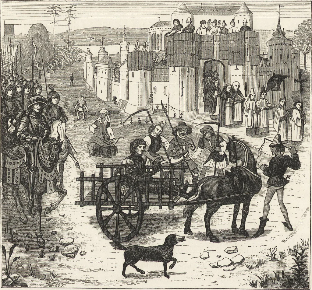 An illustration from Military and religious life in the Middle Ages and at the period of the Renaissance, 1870, leaf 55
