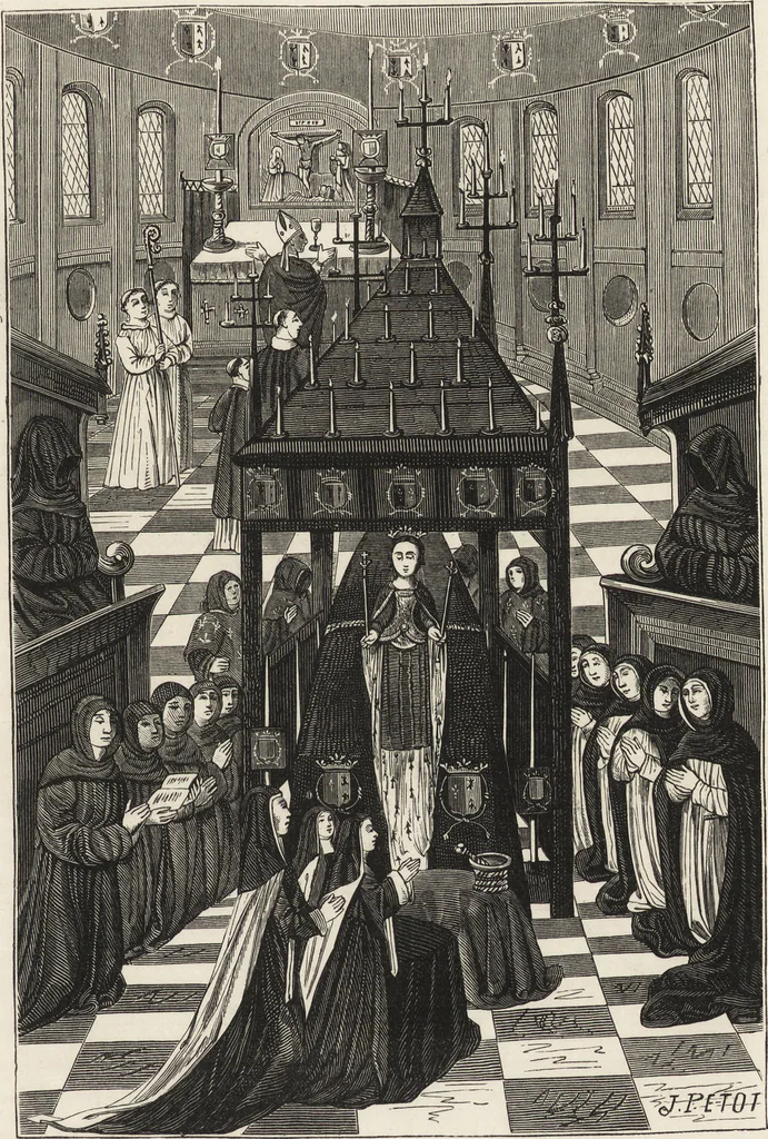 An illustration from Military and religious life in the Middle Ages and at the period of the Renaissance, 1870, leaf 614