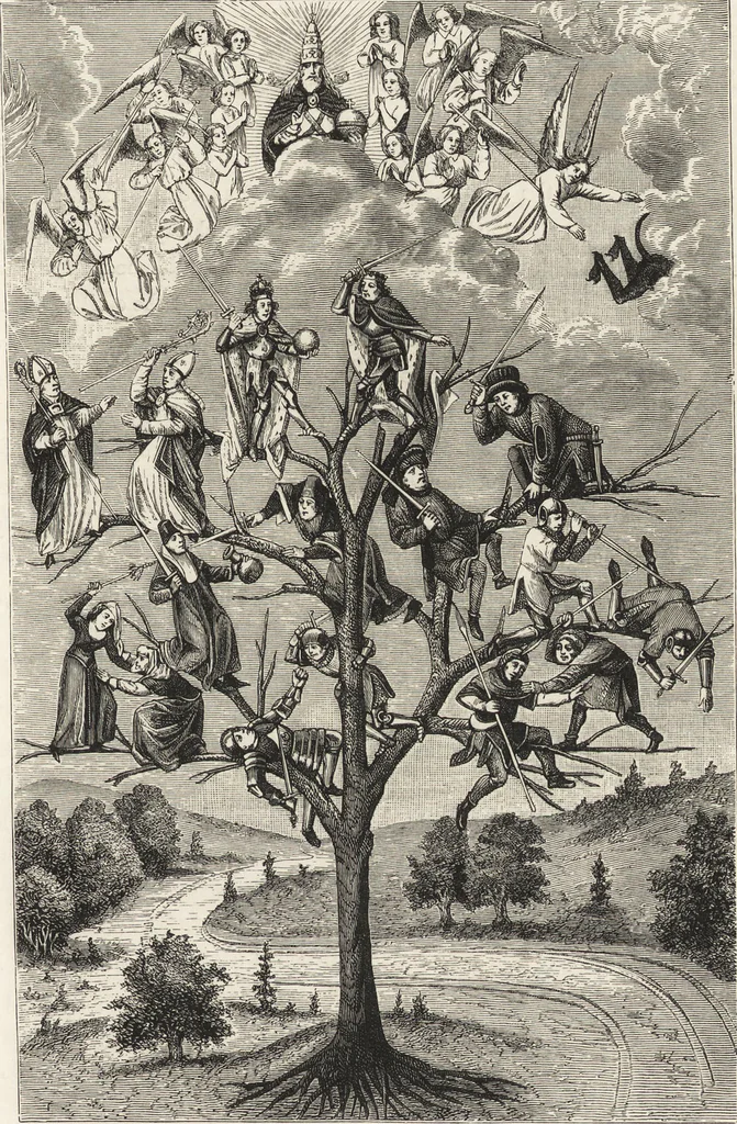An illustration from Military and religious life in the Middle Ages and at the period of the Renaissance, 1870, leaf 66
