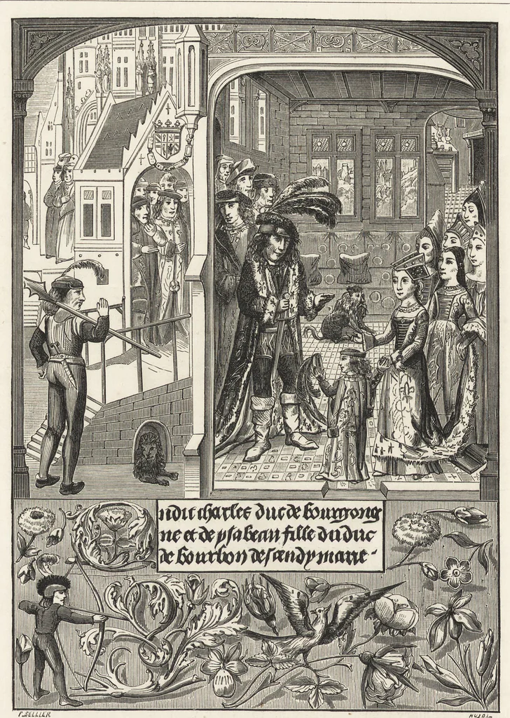 An illustration from Military and religious life in the Middle Ages and at the period of the Renaissance, 1870, leaf 73
