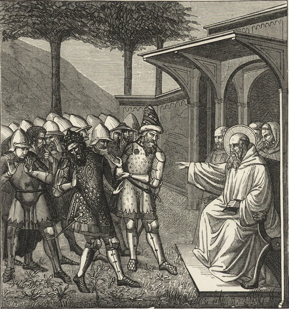 An illustration from Military and religious life in the Middle Ages and at the period of the Renaissance, 1870, leaf 80