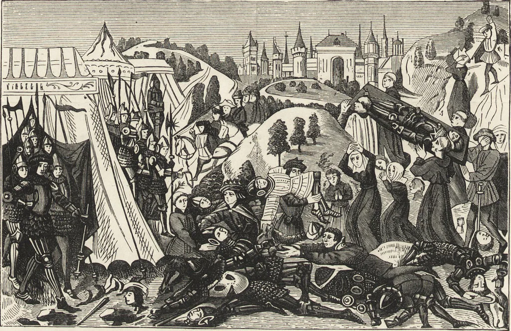 An illustration from Military and religious life in the Middle Ages and at the period of the Renaissance, 1870, leaf 85