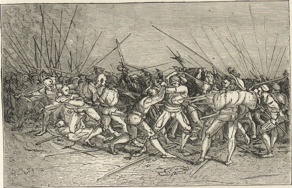 An illustration from Military and religious life in the Middle Ages and at the period of the Renaissance, 1870, leaf 98