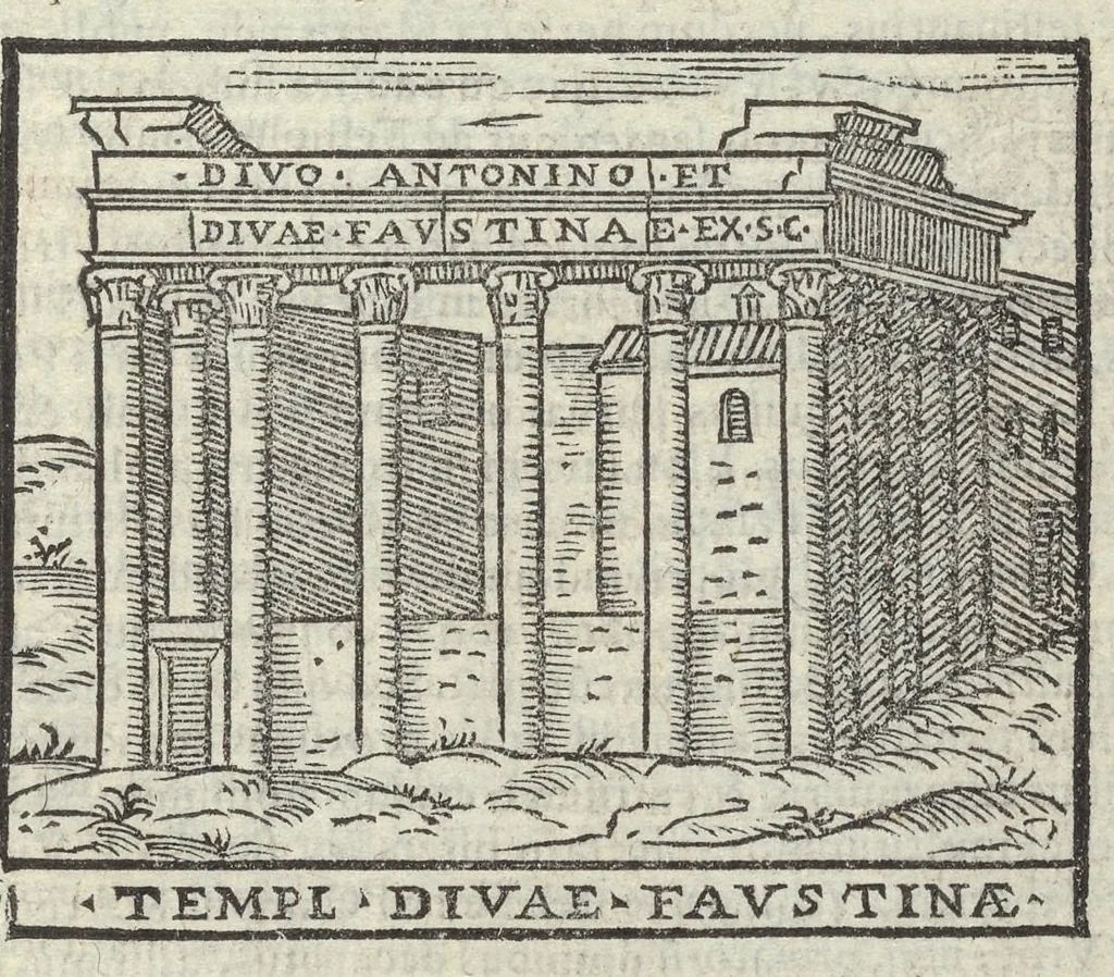An illustration from Bartholomaei Marliani Vrbis Romae topographia; accvrate', tvm ex vetervm, tum etiam recentiorum fontibus hausta,, 1588, leaf 118