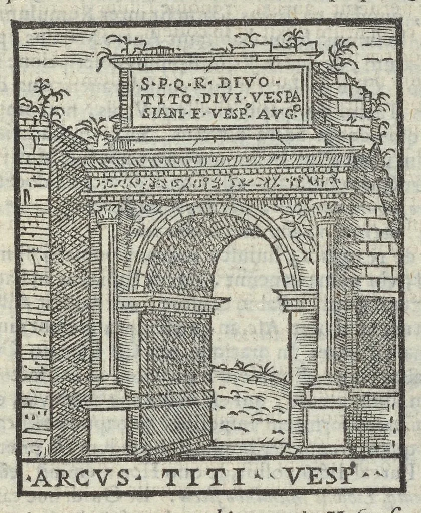 An illustration from Bartholomaei Marliani Vrbis Romae topographia; accvrate', tvm ex vetervm, tum etiam recentiorum fontibus hausta,, 1588, leaf 122