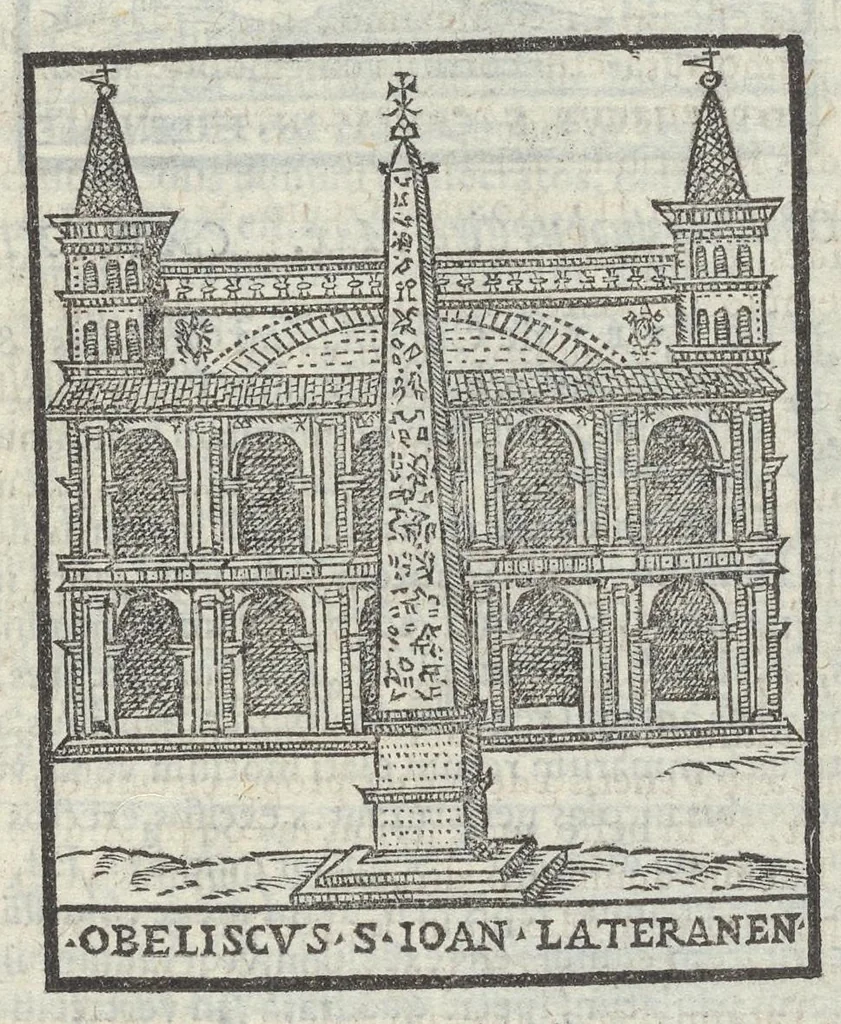 An illustration from Bartholomaei Marliani Vrbis Romae topographia; accvrate', tvm ex vetervm, tum etiam recentiorum fontibus hausta,, 1588, leaf 148