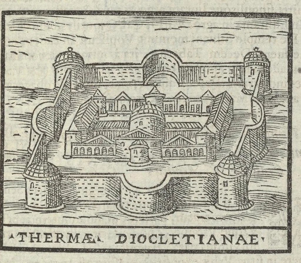 An illustration from Bartholomaei Marliani Vrbis Romae topographia; accvrate', tvm ex vetervm, tum etiam recentiorum fontibus hausta,, 1588, leaf 204
