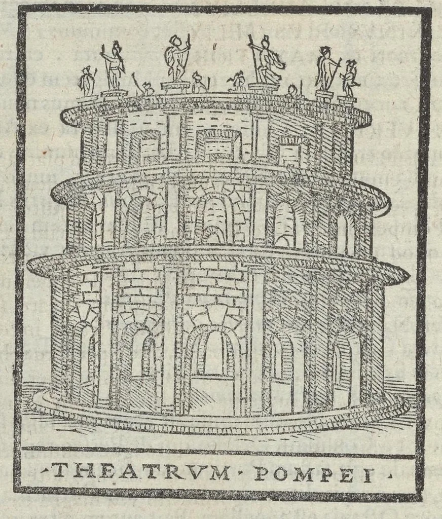 An illustration from Bartholomaei Marliani Vrbis Romae topographia; accvrate', tvm ex vetervm, tum etiam recentiorum fontibus hausta,, 1588, leaf 231