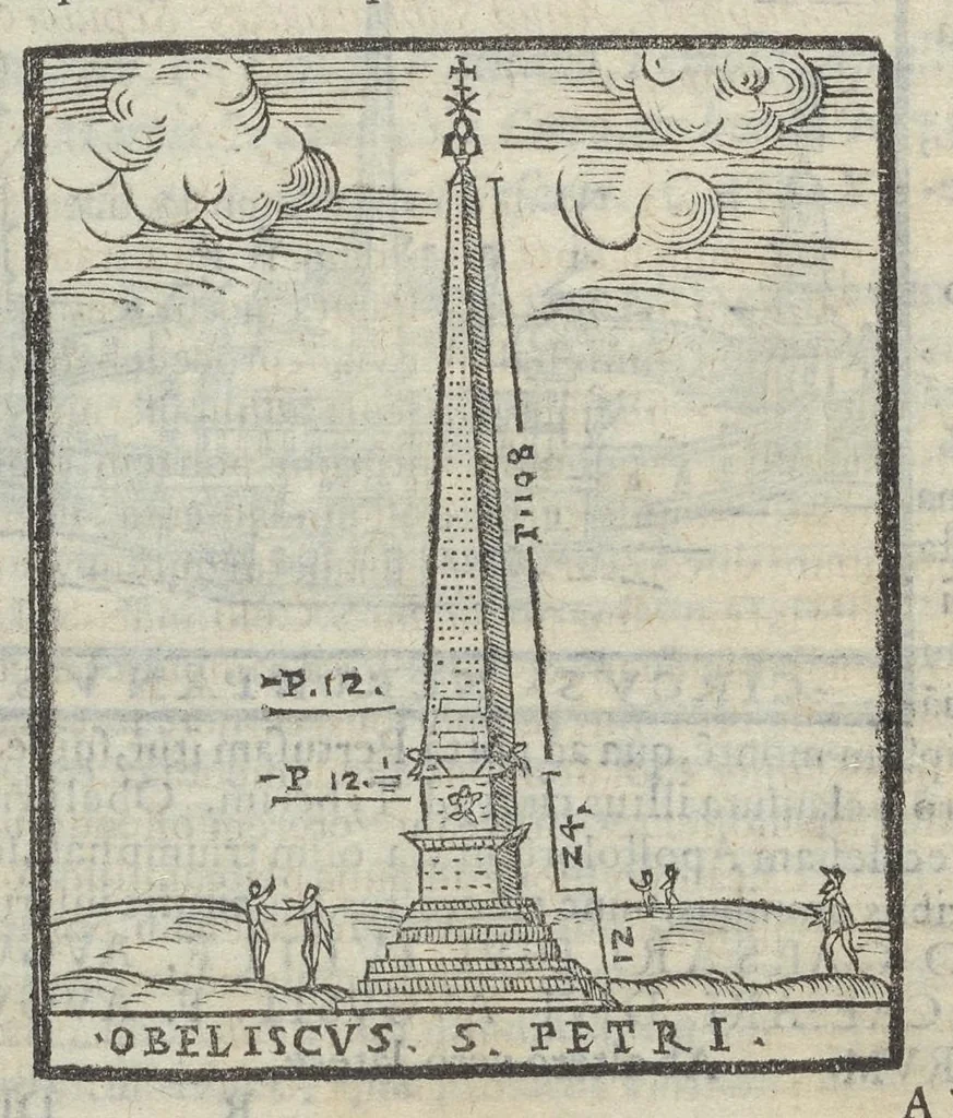 An illustration from Bartholomaei Marliani Vrbis Romae topographia; accvrate', tvm ex vetervm, tum etiam recentiorum fontibus hausta,, 1588, leaf 279