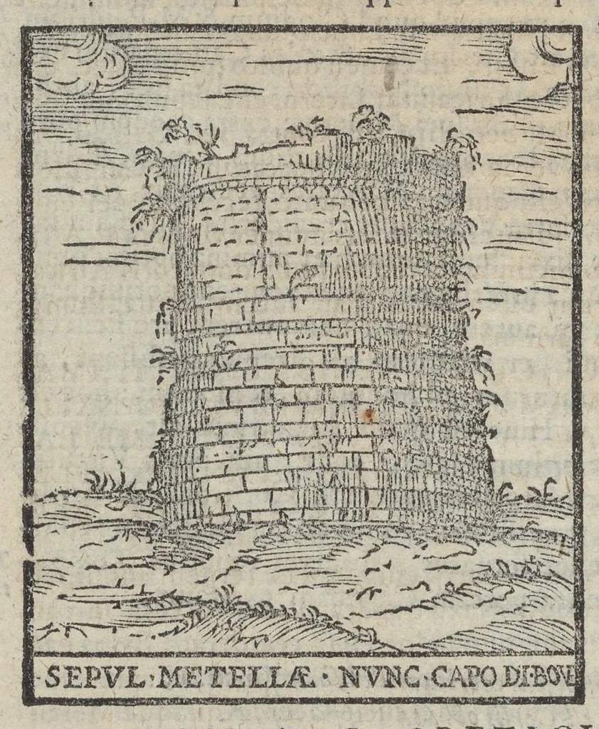 An illustration from Bartholomaei Marliani Vrbis Romae topographia; accvrate', tvm ex vetervm, tum etiam recentiorum fontibus hausta,, 1588, leaf 293
