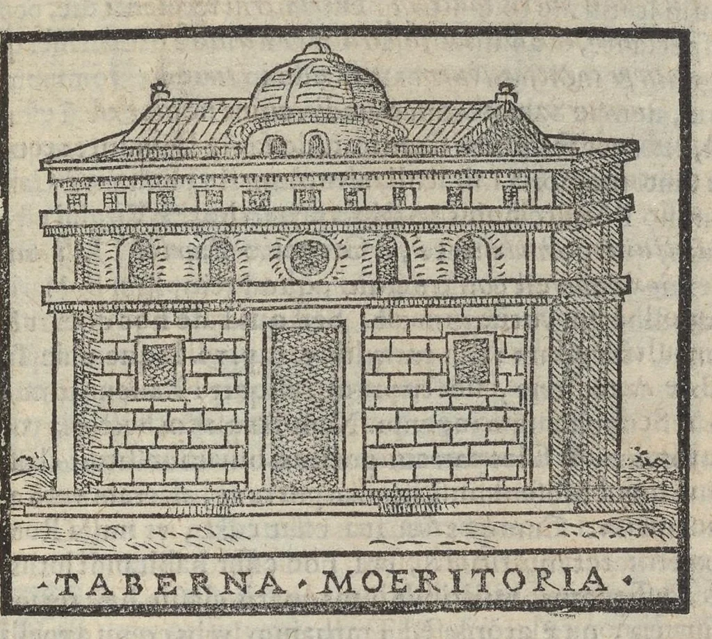 An illustration from Bartholomaei Marliani Vrbis Romae topographia; accvrate', tvm ex vetervm, tum etiam recentiorum fontibus hausta,, 1588, leaf 296