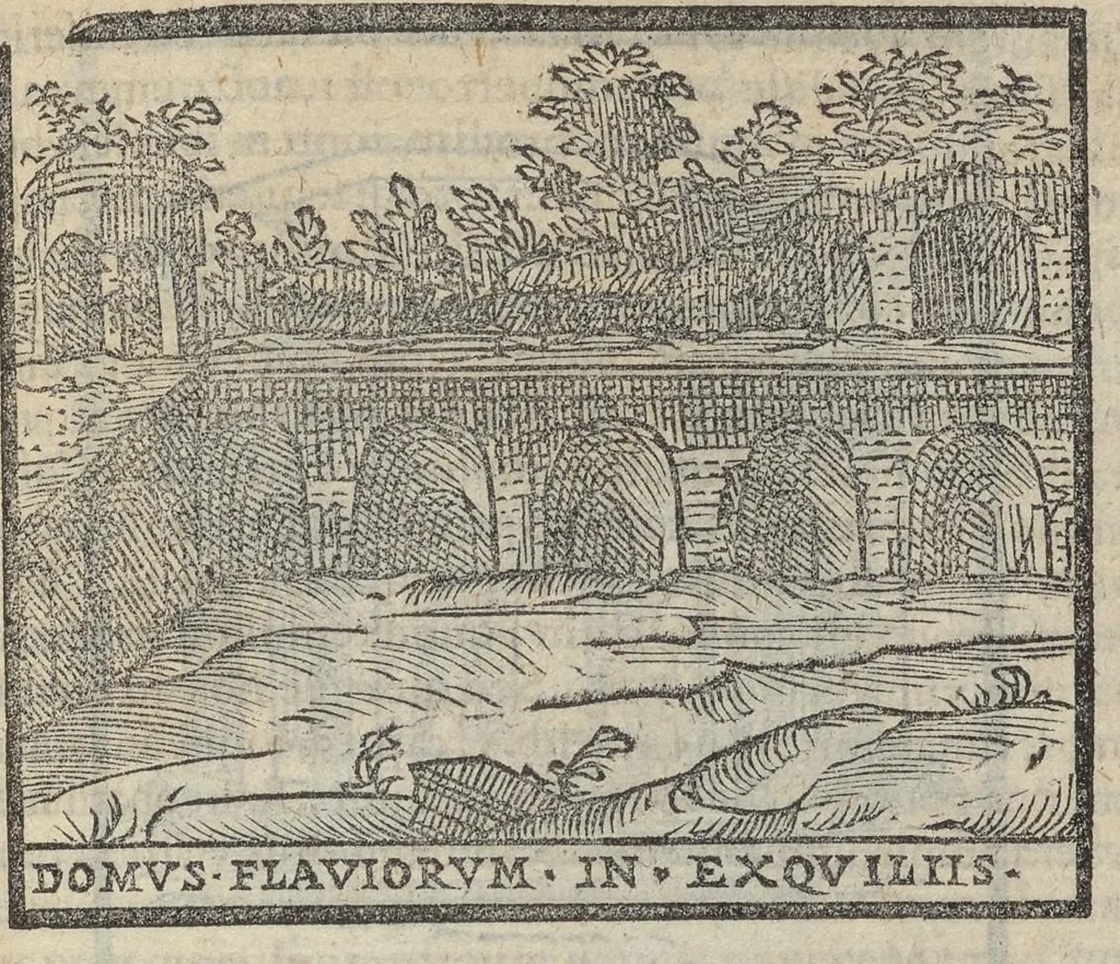 An illustration from Bartholomaei Marliani Vrbis Romae topographia; accvrate', tvm ex vetervm, tum etiam recentiorum fontibus hausta,, 1588, leaf 298