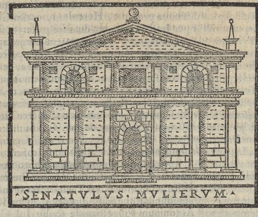 An illustration from Bartholomaei Marliani Vrbis Romae topographia; accvrate', tvm ex vetervm, tum etiam recentiorum fontibus hausta,, 1588, leaf 353