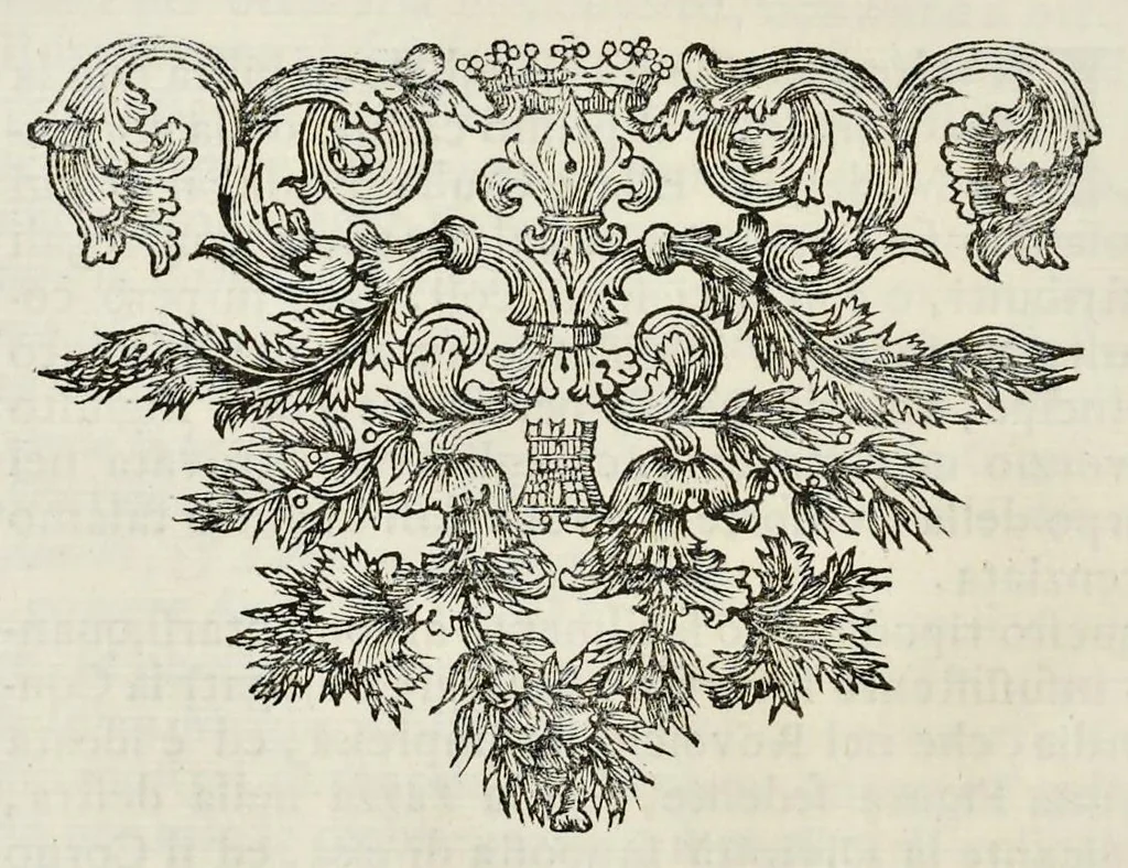 An illustration from I Cesari in oro, raccolti nel Farnese Museo e pubblicati colle loro congrue interpretazioni : tomo primo[-decimo], 1694, leaf 459