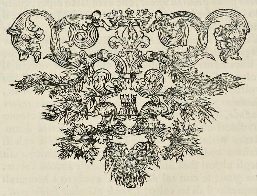 An illustration from I Cesari in oro, raccolti nel Farnese Museo e pubblicati colle loro congrue interpretazioni : tomo primo[-decimo], 1694, leaf 465
