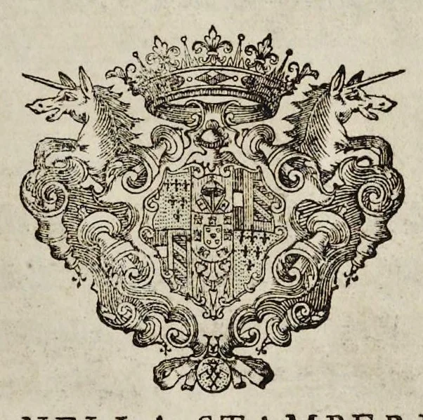 An illustration from I Cesari in oro, raccolti nel Farnese Museo e pubblicati colle loro congrue interpretazioni : tomo primo[-decimo], 1694, leaf 8