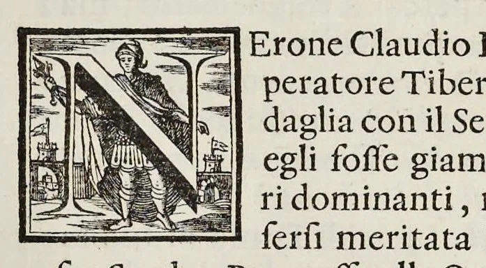 An illustration from I Cesari in oro, raccolti nel Farnese Museo e pubblicati colle loro congrue interpretazioni : tomo primo[-decimo], 1694, leaf 76
