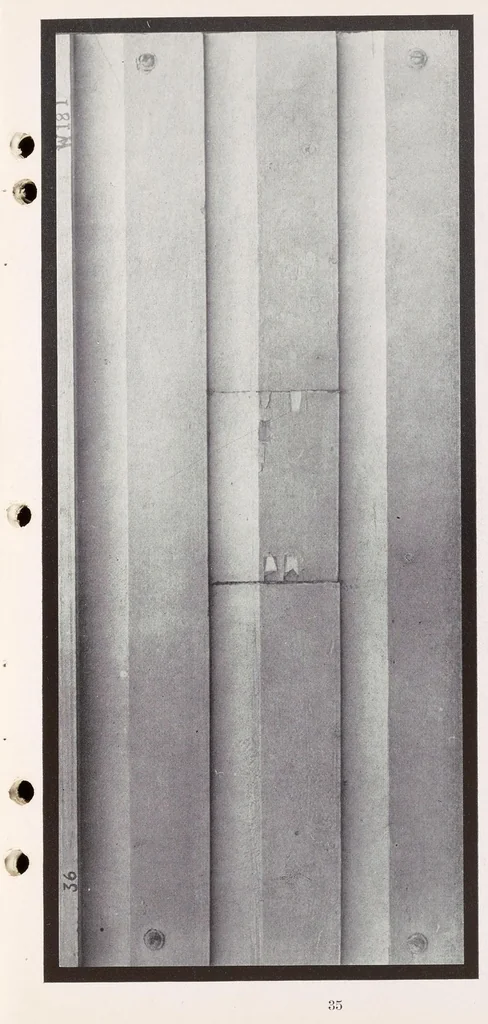 An illustration from Report of the 1912 inspection of the Atlantic City wooden test fence, including the repainting tests and the new tests, 1913, leaf 40