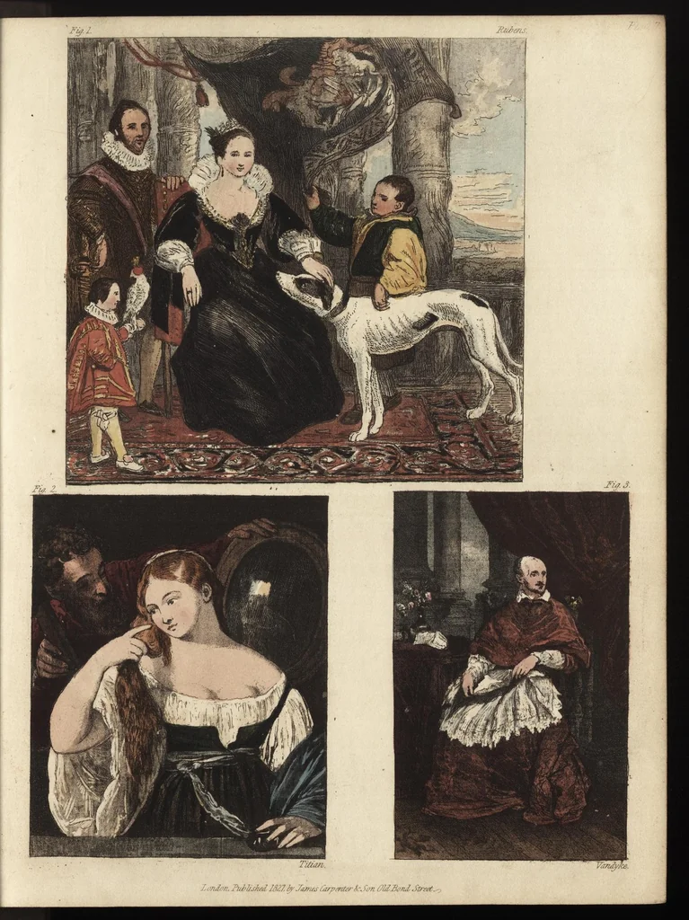 An illustration from A practical treatise on painting : in three parts : consisting of hints on composition, chiaroscuro, and colouring : the whole illustrated by examples from the Italian, Venetian, Flemish, and Dutch schools, 1828, leaf 210
