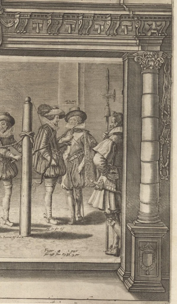 An illustration from L'Instrvction dv roy en l'exercice de monter à cheval, 1629, leaf 108