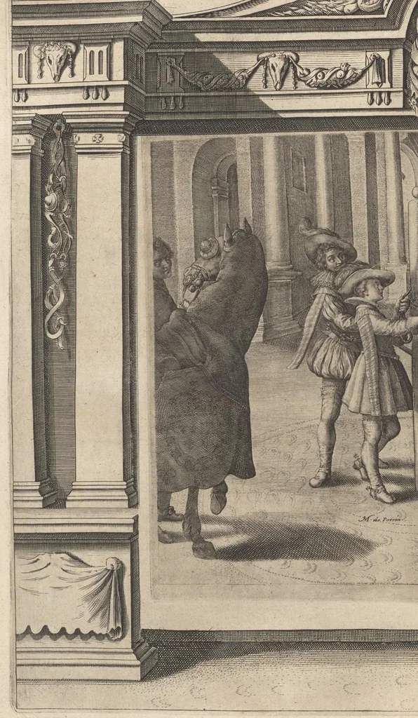 An illustration from L'Instrvction dv roy en l'exercice de monter à cheval, 1629, leaf 141