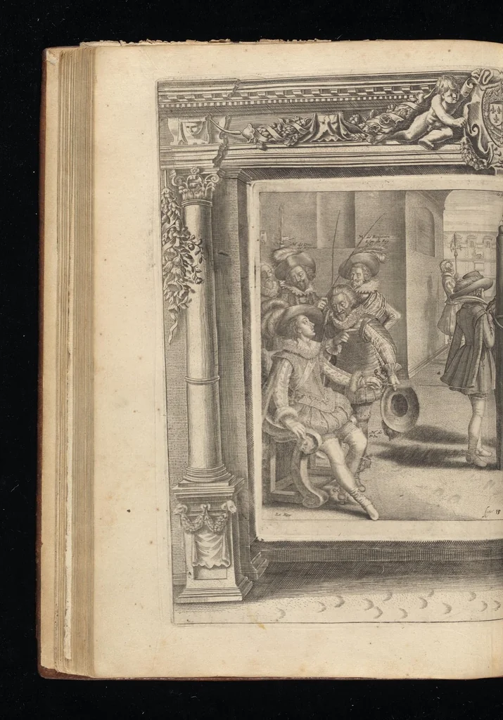 An illustration from L'Instrvction dv roy en l'exercice de monter à cheval, 1629, leaf 153