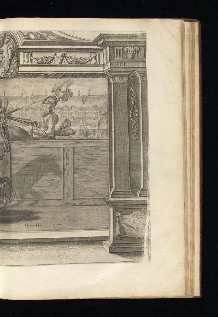 An illustration from L'Instrvction dv roy en l'exercice de monter à cheval, 1629, leaf 422