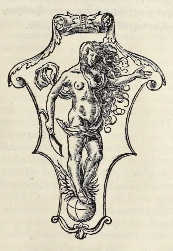 An illustration from D. Andreae Alciati Mediolanensis ivrisconsvlti clariss. Paradoxorum ad Pratum lib. VI ; Dispunctionum lib. IIII ; In treis libros Cod. lib. III ; De eo quod interest liber unus ; Praetermissorum lib. II. ; Declamatio una ; De stip. diuisionib. commentariolus, 1531, leaf 4