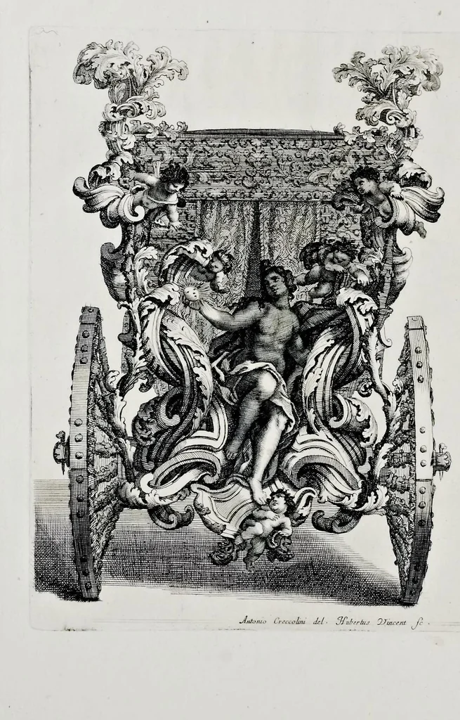 An illustration from Breve descrizzione e disegni delle carrozze dell'eccellentissimo signore Antonio Floriano, del S.R.I. prencipe di Liechtenstein ... caualiere della Chiaue d'oro di Sua Maesta Cesarea e suo ambasciadore alla Sede Apostolica, 1694, leaf 23