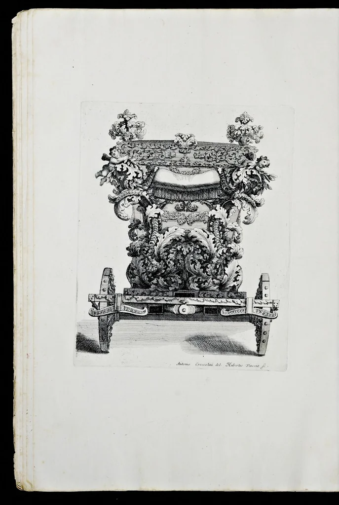 An illustration from Breve descrizzione e disegni delle carrozze dell'eccellentissimo signore Antonio Floriano, del S.R.I. prencipe di Liechtenstein ... caualiere della Chiaue d'oro di Sua Maesta Cesarea e suo ambasciadore alla Sede Apostolica, 1694, leaf 31