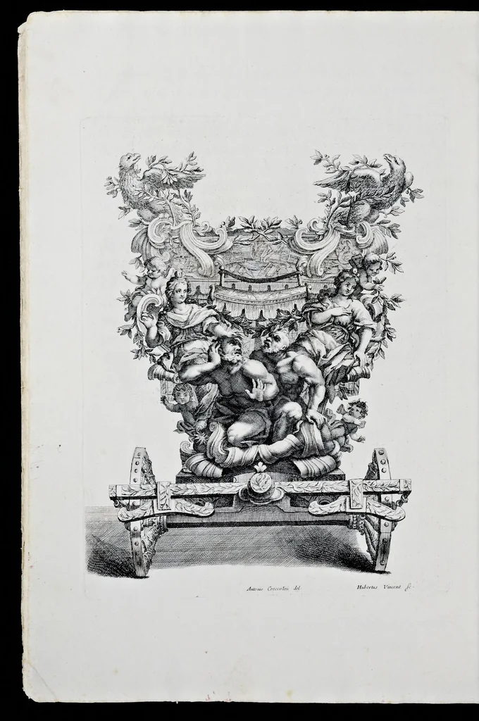 An illustration from Breve descrizzione e disegni delle carrozze dell'eccellentissimo signore Antonio Floriano, del S.R.I. prencipe di Liechtenstein ... caualiere della Chiaue d'oro di Sua Maesta Cesarea e suo ambasciadore alla Sede Apostolica, 1694, leaf 7