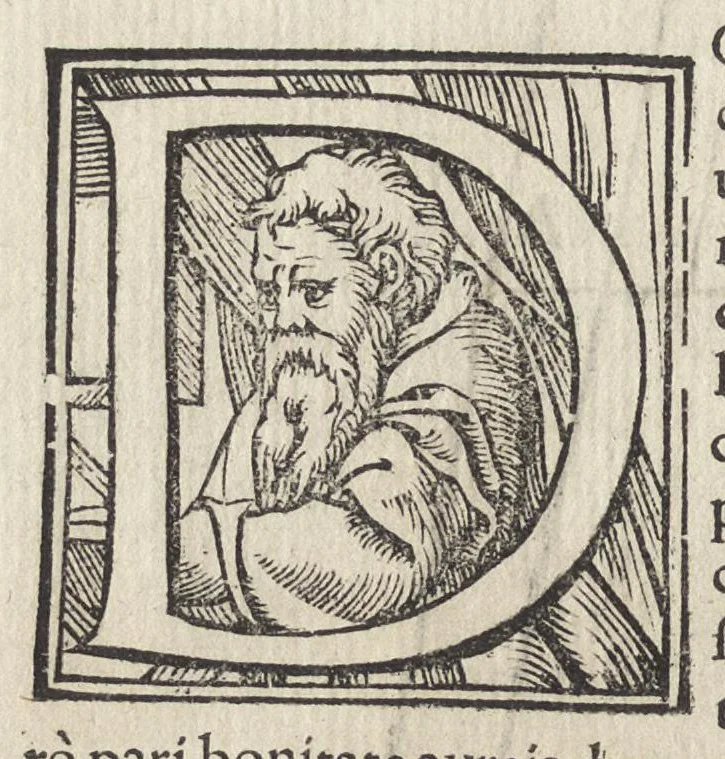 An illustration from Io. Bvteonis delphinatici Opera geometrica, qvorvm titvli seqvvntur. De arca Noe, cuius formae, capacitatisq[ue] fuerit. De sublicio ponte Caesaris. Confutatio quadraturae circuli ab Orontio Finaeo factae. Ad locum Quintiliani geometricum explanatio. Ad problema cubi duplicandi. De fluentis aquae mensura. Emendatio figurationis organi a Columella descripti. De libra et statera. De precio margaritarum. In ivre civili: De fluuiaticis insulis secundum ius civile diuidendis, vbi confutatur Tyberias Bartoli. De diuisione fructus arboris in confinio natae. Geometriae cognitionem iureconsulto necessariam. Ad legem Papiniani, diuortio. Ad legem Iuliani, si ita scriptum. Ad legem Aphricani, qui quadringenta, 1554, leaf 93