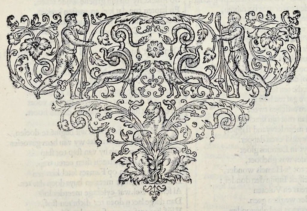 An illustration from Der zee-vaert lof : handelende vande gedenckwaerdighste zeevaerden met de daeraenklevende op en onderganghen der voornaemste heerschappijen der gantscher wereld : zedert haere beginselen tot op den dagh van huyden : in VI boecken, 1634, leaf 260