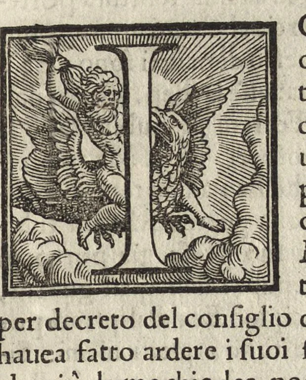 An illustration from Della historia vinitiana, 1552, leaf 34